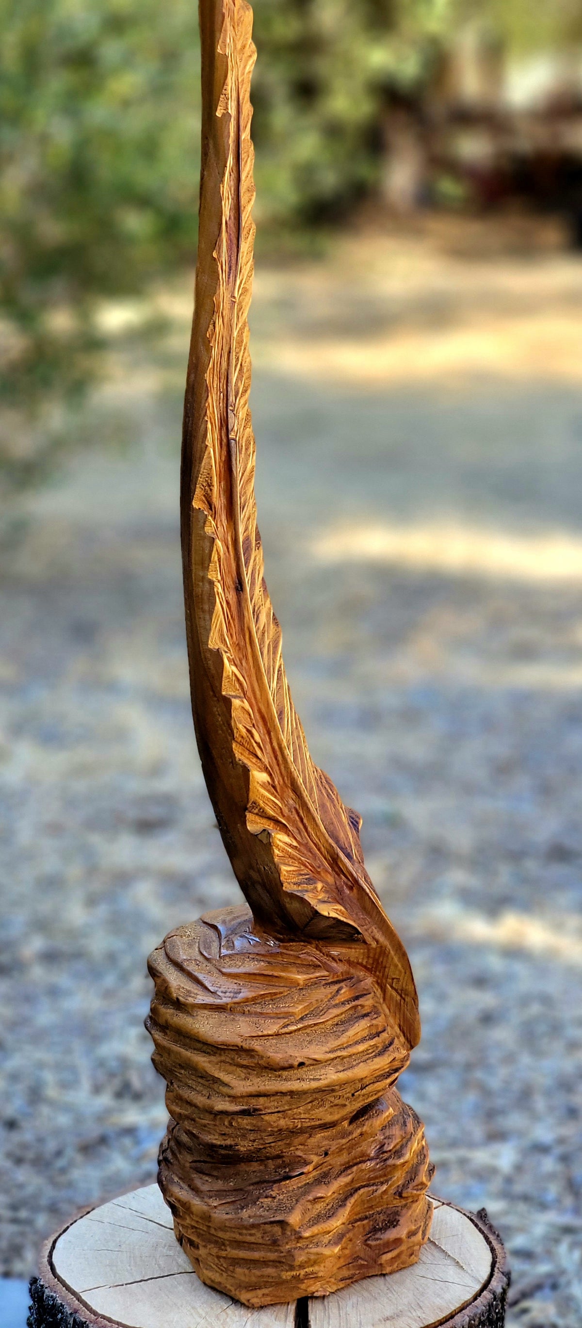"From the Ashes" mini- Creek Fire Burnt Cedar Feather