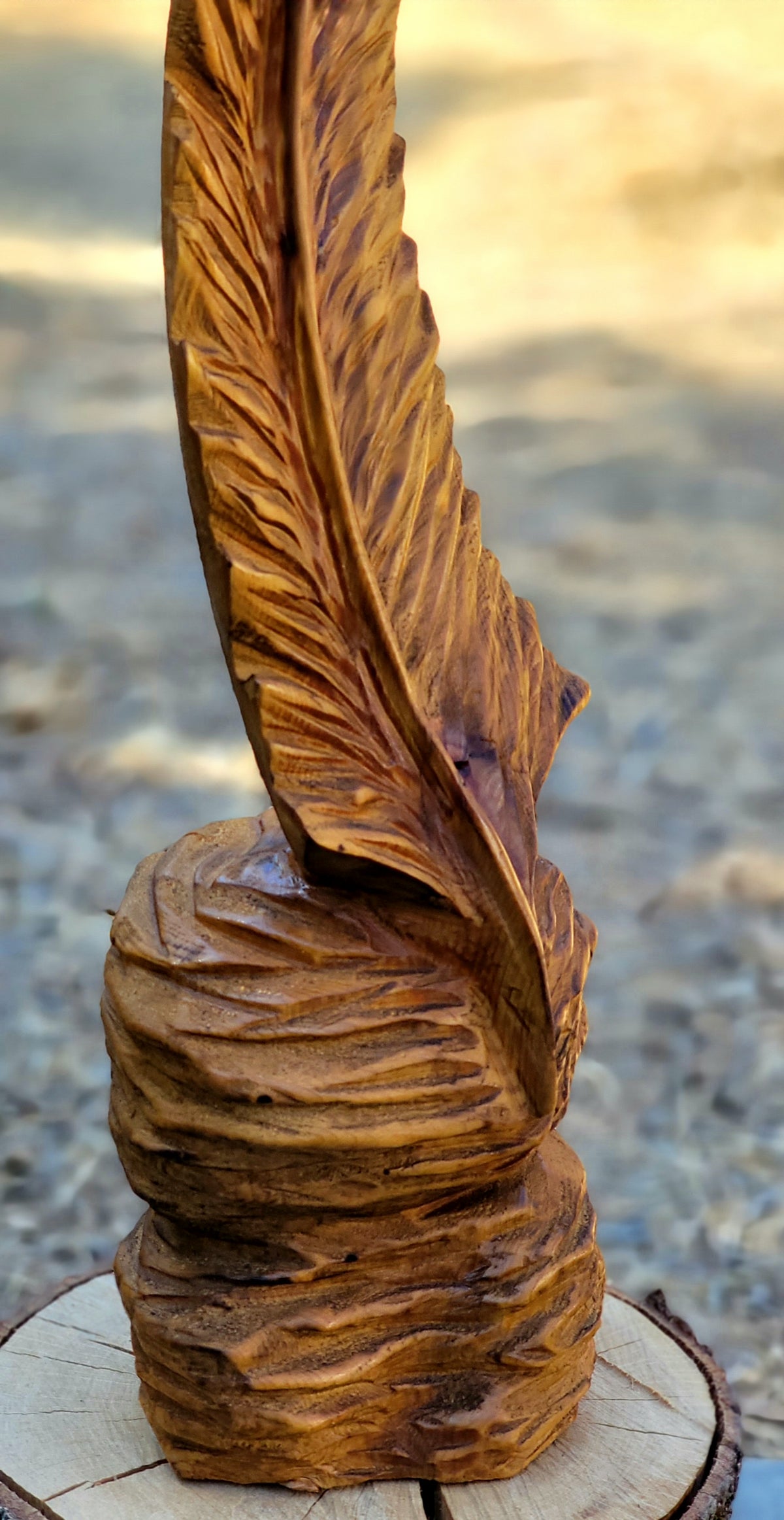 "From the Ashes" mini- Creek Fire Burnt Cedar Feather